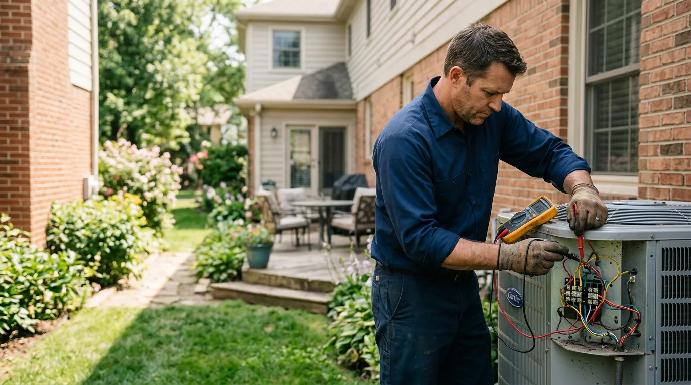 HVAC technician working near Shirley, AR
